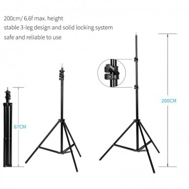 1 stovas su 1 soft box (2 lempos) 2