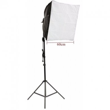 1 stovas su soft box (1 lempa)