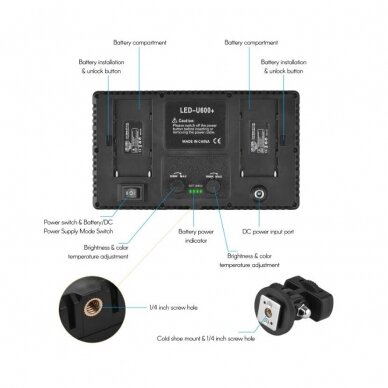 Andoer LED-600 šviestuvas 8