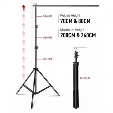 Fotografijos fotostudijos Softbox apšvietimo rinkinys su fono rėmeliu 4