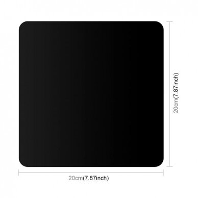 Juoda/balta 20x20 cm kvadrato formos lakšto atspindžio lenta