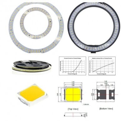 LED apšvietimo sistema ant stalo su 26 cm apšvietimo lempa 2