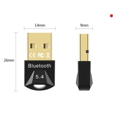 USB Bluetooth 5.4 Adapteris Mini USB imtuvas Siųstuvas Belaidei Pelei, Klaviatūrai ir pan 1