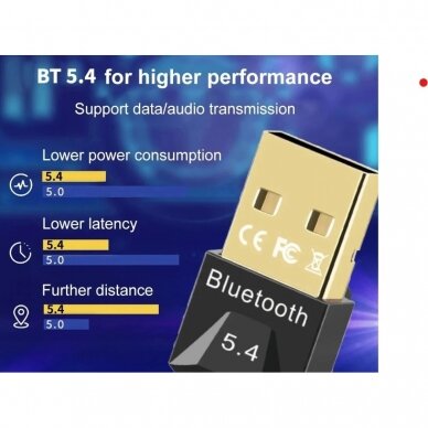 USB Bluetooth 5.4 Adapteris Mini USB imtuvas Siųstuvas Belaidei Pelei, Klaviatūrai ir pan 2